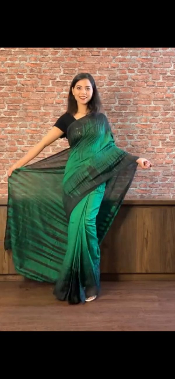 Satin draped saree
