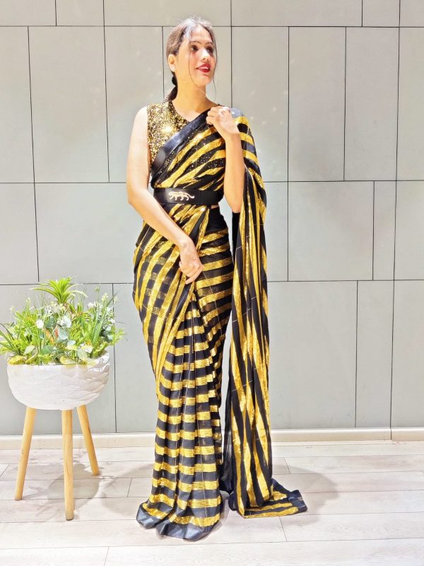 sequence ready to wear saree
