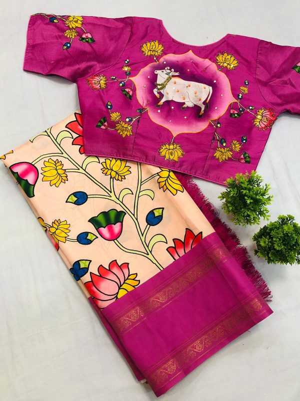 designer saree with readymade blouse