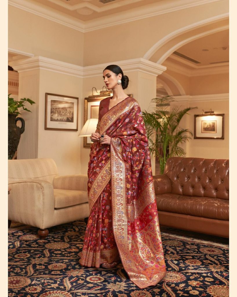 Buy F Fashion Soft Banarasi Silk Saree new fancy banarasi saree with Royal  blue Jacquard Saree With Blouse piece Online at Best Prices in India -  JioMart.