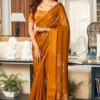 orange chiffon sarees