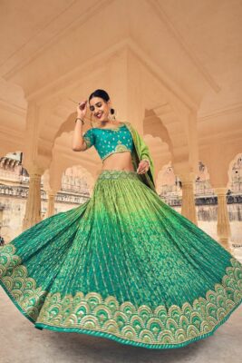 Peacock green hot sale lehenga choli