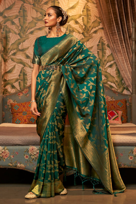 Mint Green Kanjivaram Saree