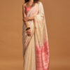 Classy Off White Woven Banarasi Silk Saree (2)