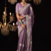 Fancy Fabric Purple Classic Saree (1)