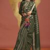 green handloom silk saree (2)