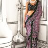 Purple Ajrakh Saree