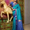 Blue silk saree