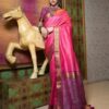 magenta patola saree