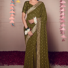 mehendi georgette saree