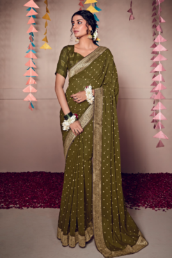 mehendi georgette saree