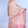 off white linen silk saree